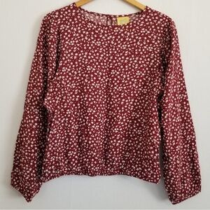 💙 Thereabouts Cherry Truffle Flora Blouse